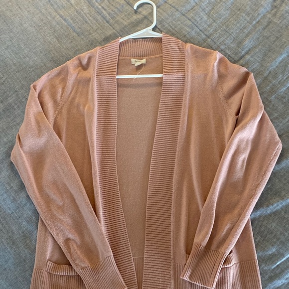 debut Sweaters - Dusty pink longer length cardigan